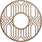 Ekena Millwork Empire Wood Fretwork Pierced Ceiling Medallion, Walnut, 18"OD x 6 5/8"ID x 3/8"T CMWP18X18X0375EPWA - alternate 1